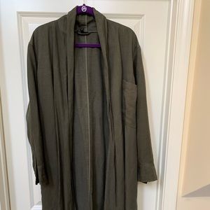 Tencel khaki midi duster